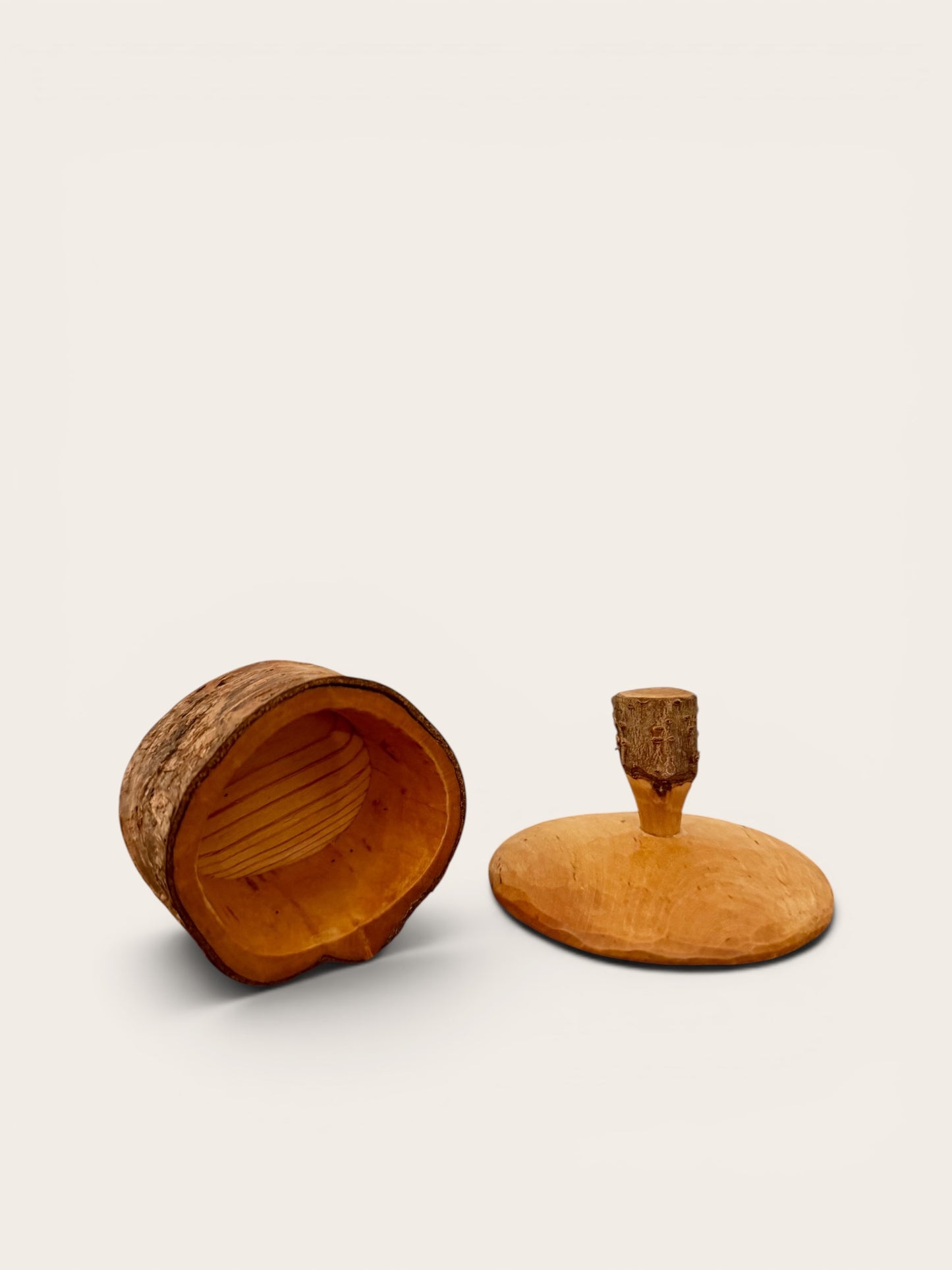 Hand-Turned Birch Bark Box