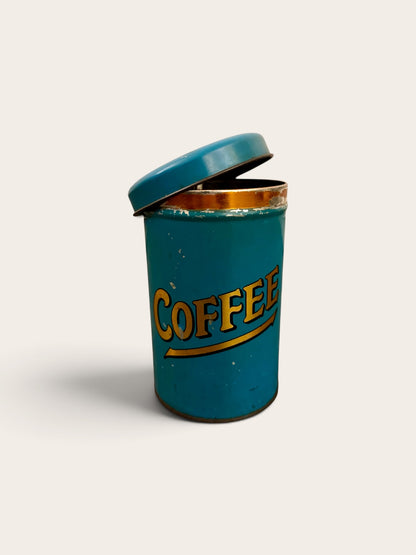 Vintage Turquoise Coffee Canister