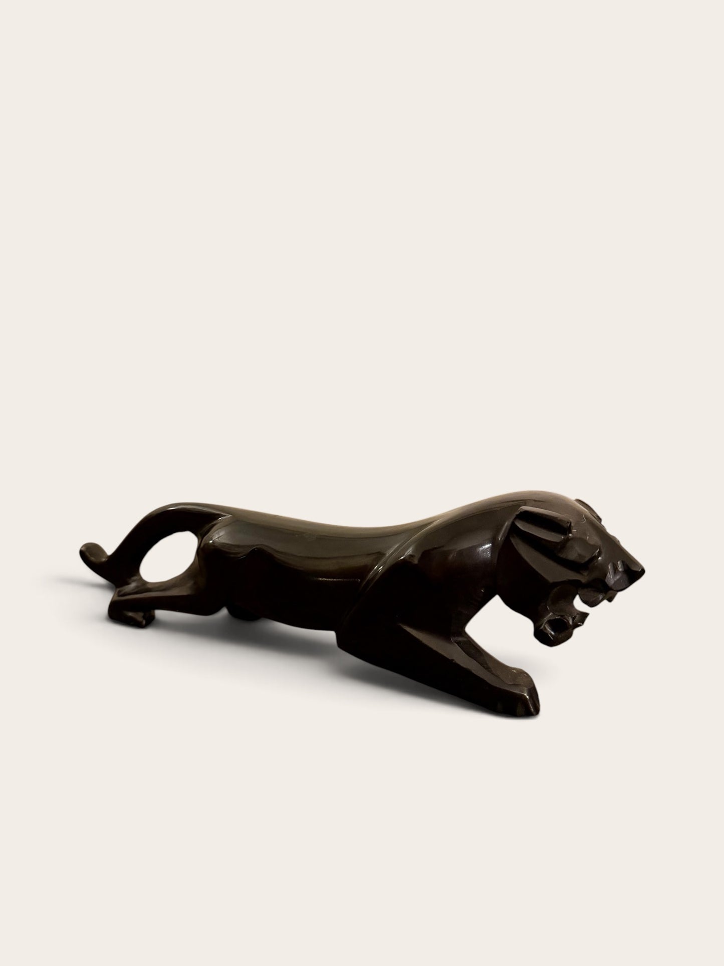 Vintage Carved Stone Panther