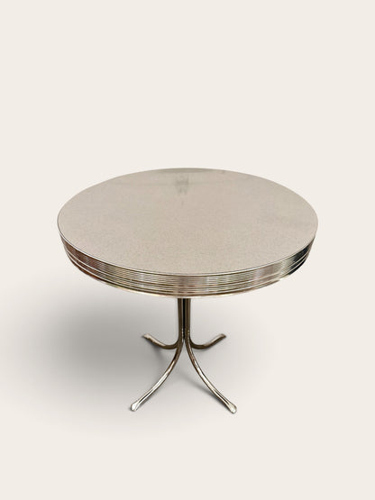 Vintage 1950s Retro Chrome Diner Table + 4 Stools