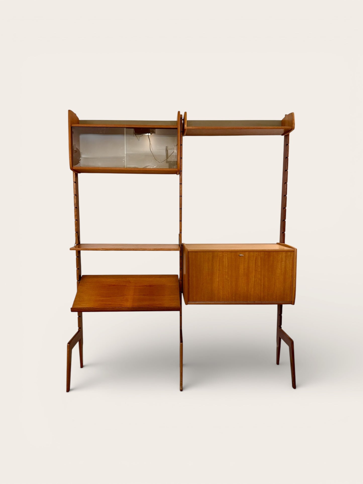 Rare 1960s Vintage MCM 3-Bay “Ergo” Wall Unit by John Texmon for Blindheim Møbelfabrikk