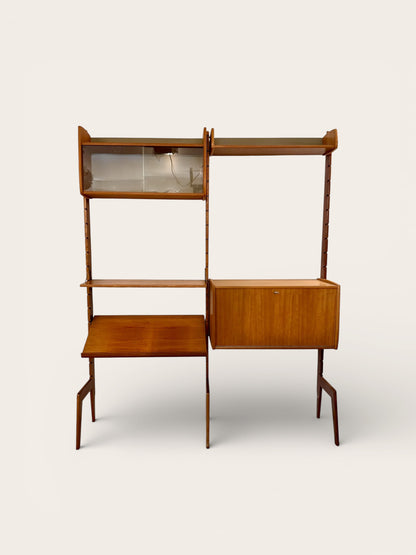 Rare 1960s Vintage MCM 3-Bay “Ergo” Wall Unit by John Texmon for Blindheim Møbelfabrikk