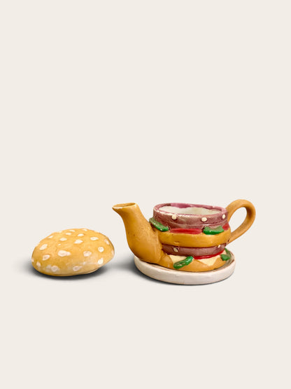 Petite Vintage Hamburger Teapot