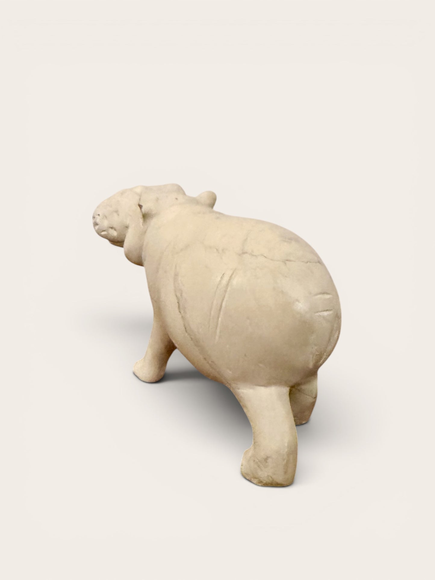 House Hippo Stone Sculpture
