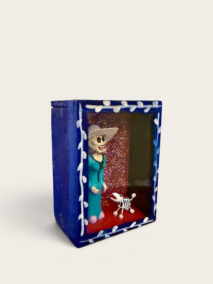 Vintage Mexican Shadow Box Diorama