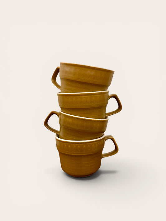 Vintage MCM Casual Ceram Japan Mug Set