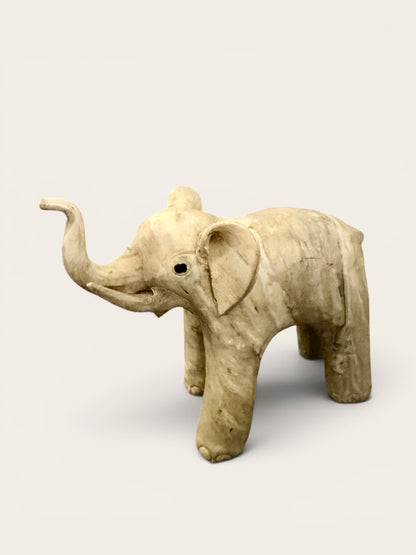 Vintage Hand Carved Elephant Sculpture