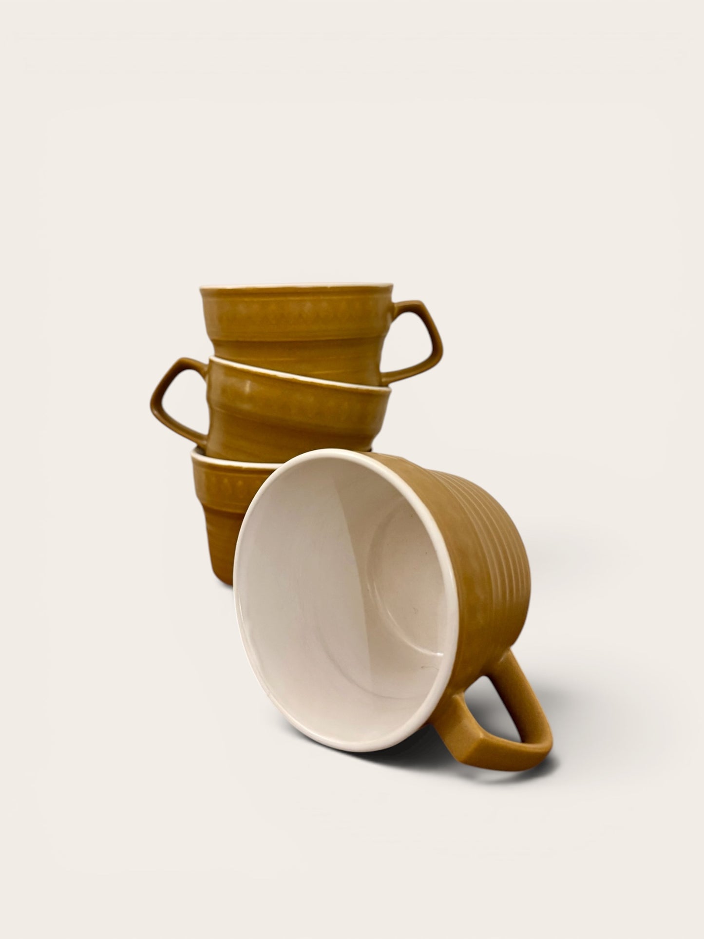 Vintage MCM Casual Ceram Japan Mug Set