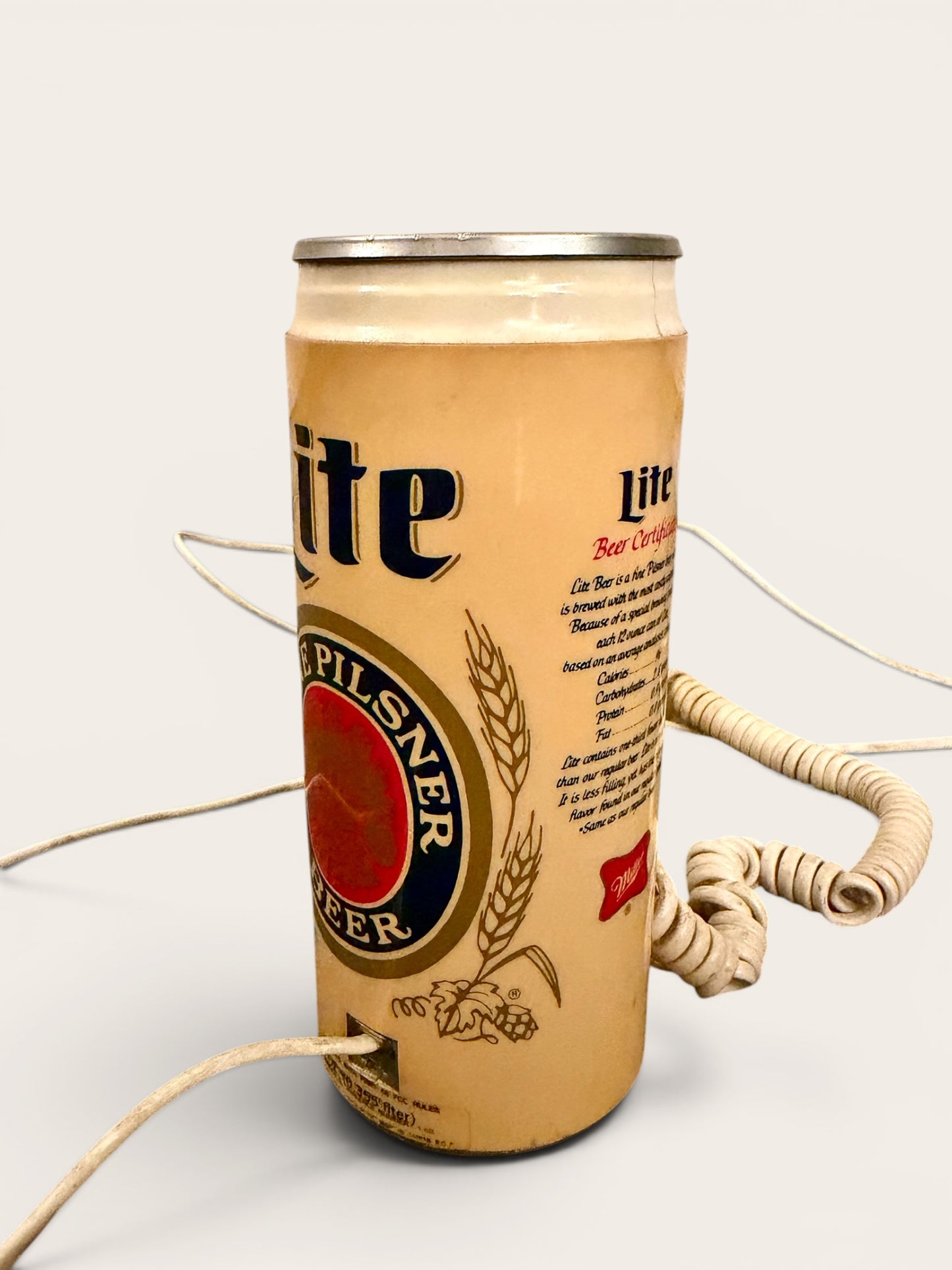 Vintage Miller Lite Beer Can Push-Button Telephone