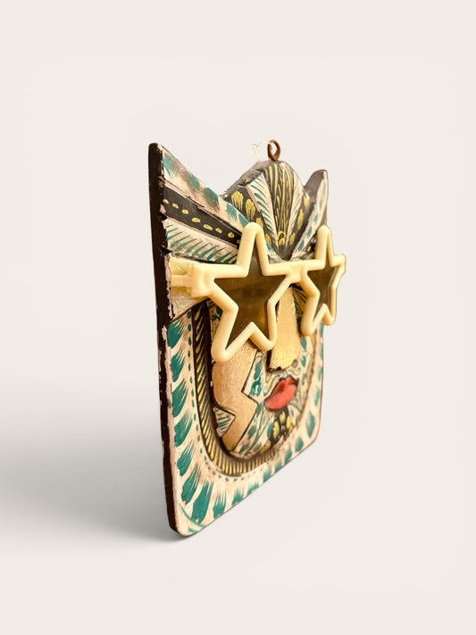 Folk Art Star Sunglasses Wall Hanging