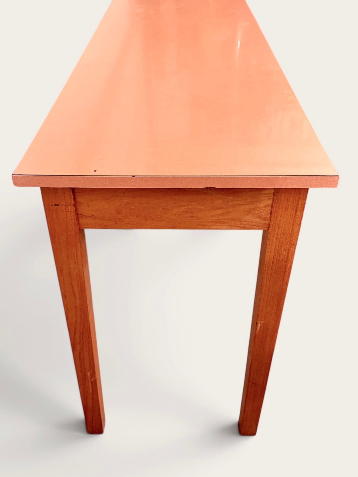 Vintage Pink School Desk / Console Table