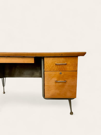 Rare Industrial MCM Stylish Desk by Raymond Loewy for Brunswick