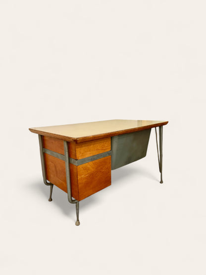 Rare Industrial MCM Stylish Desk by Raymond Loewy for Brunswick