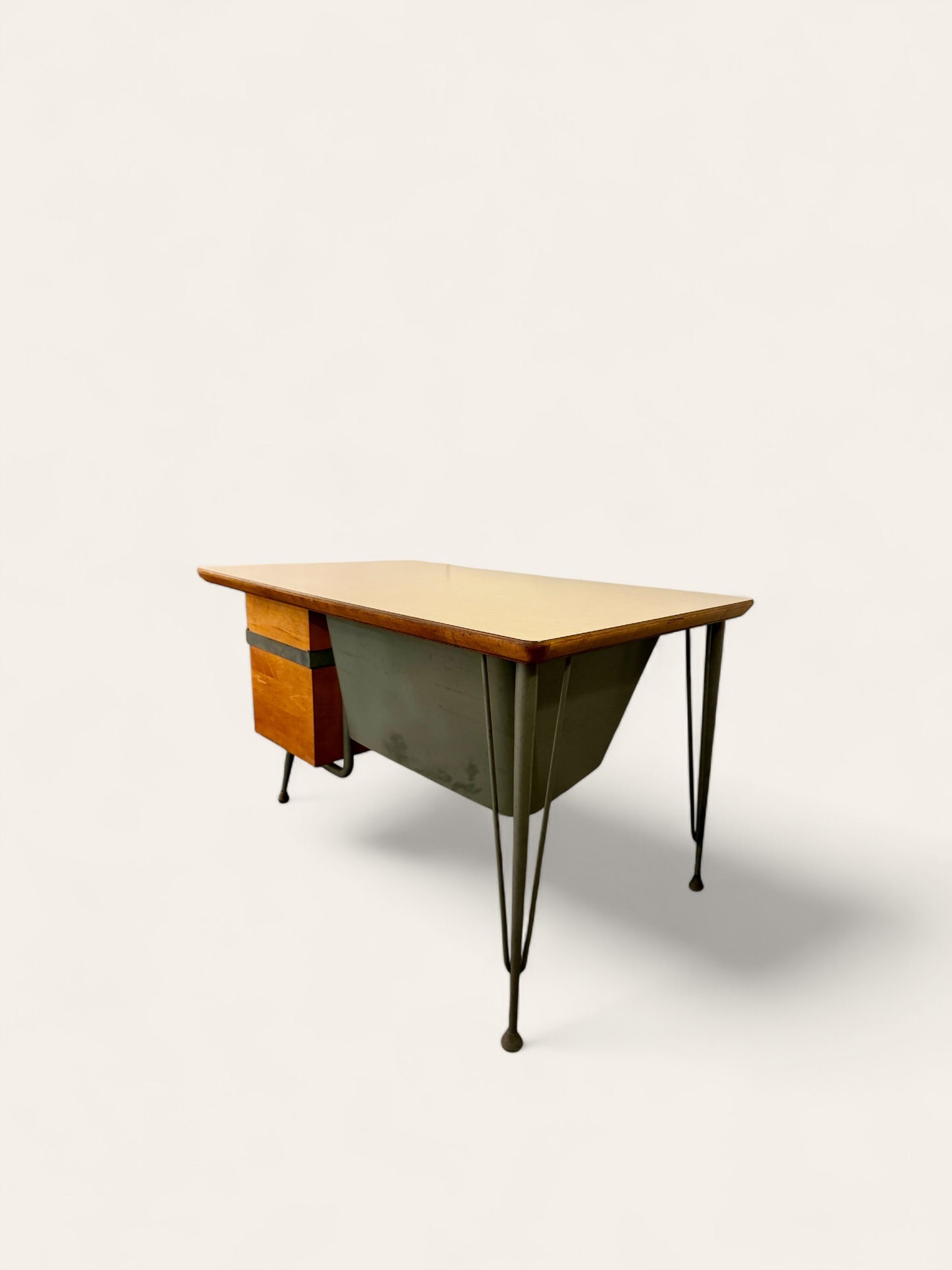 Rare Industrial MCM Stylish Desk by Raymond Loewy for Brunswick