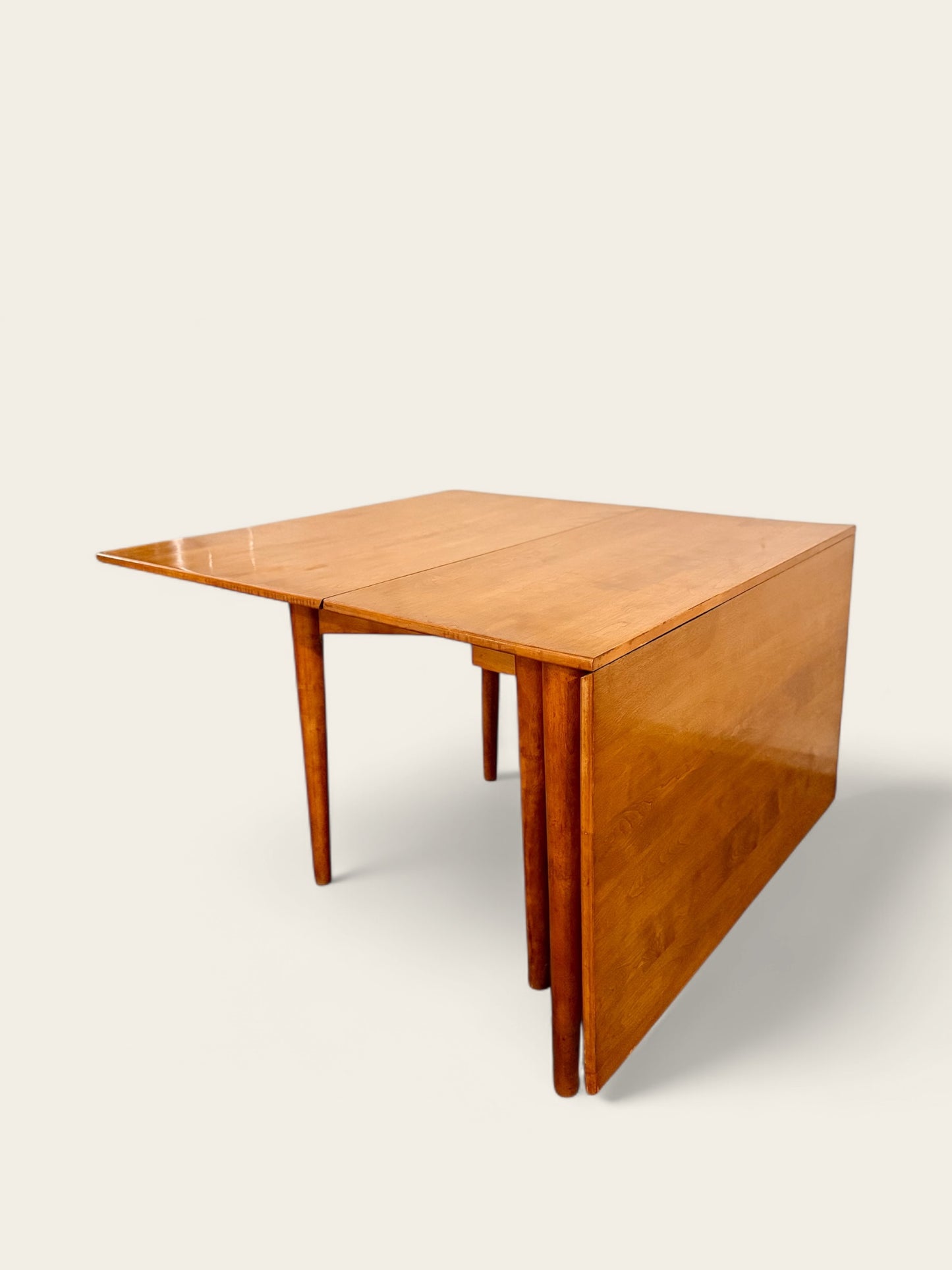 Vintage Mid-Century Modern Drop-Leaf Dining Table – designed by Leslie Diamond for Conant Ball’s Modernmates Line