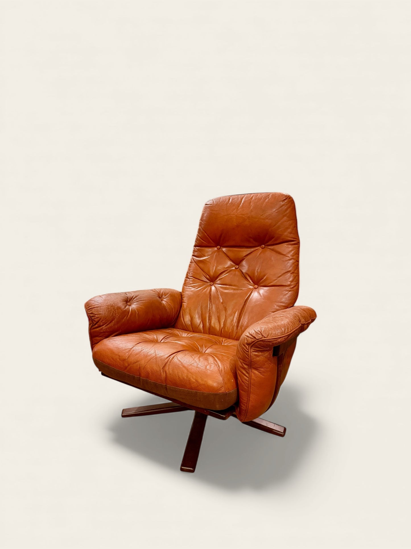 Vintage MCM Gote Möbler Lounge Chair and Ottoman, Made in Sweden