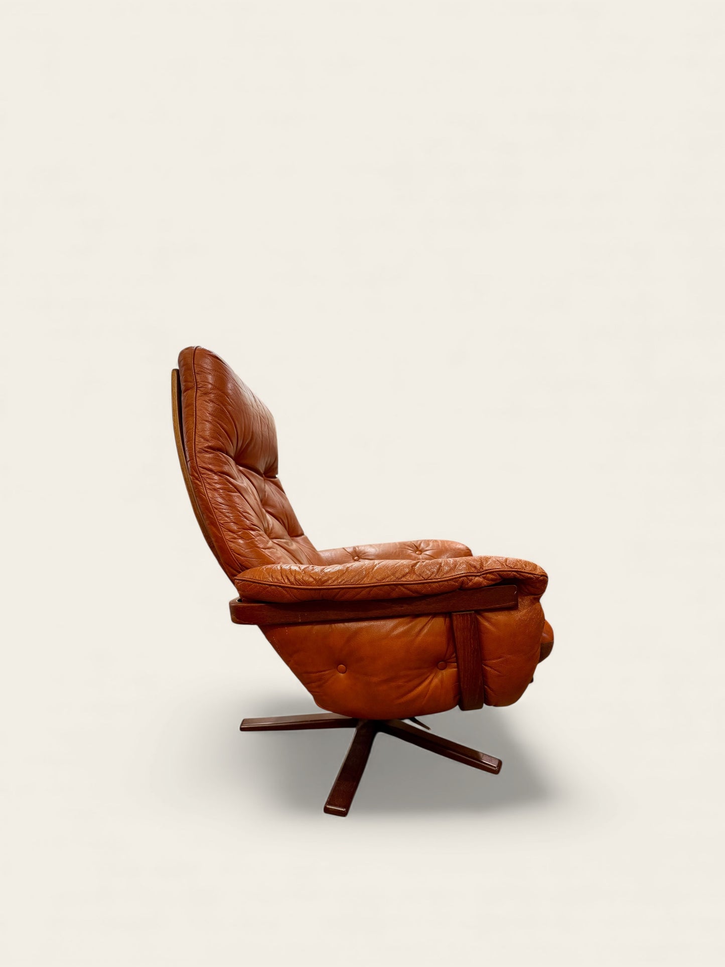 Vintage MCM Gote Möbler Lounge Chair and Ottoman, Made in Sweden