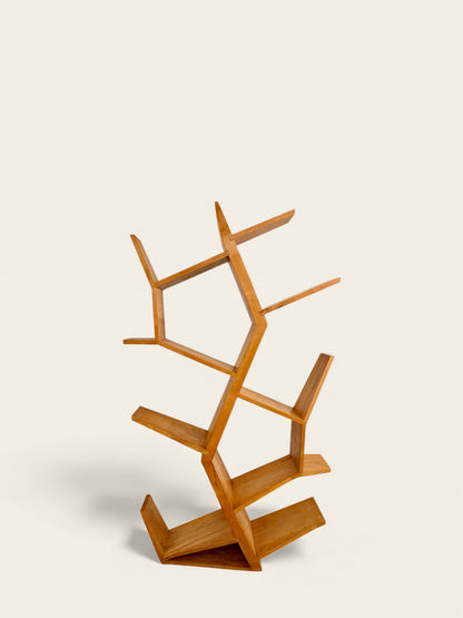 Unique and gorgeous sculptural and whimsical bookshelf, likely custom made