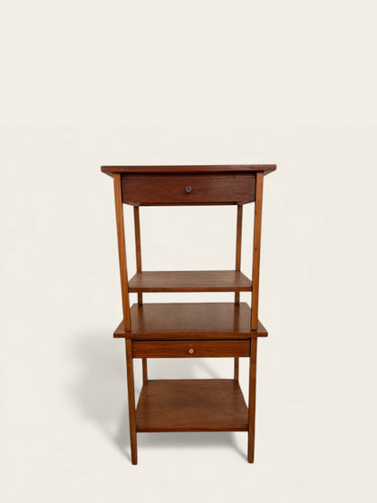 Pair of Matching Lane Altavista Walnut Wood Vintage Mid Century Modern Nightstands or Side Tables