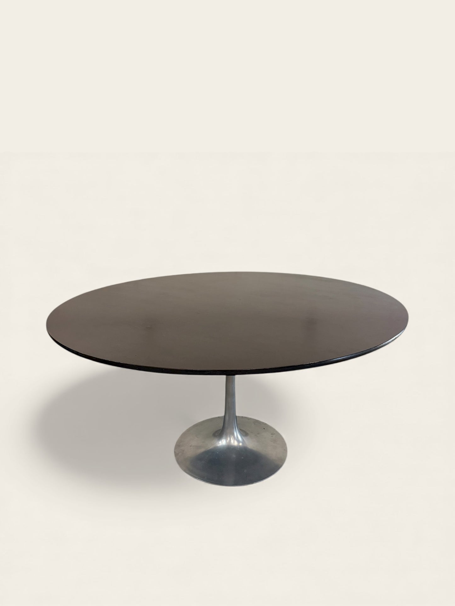 Vintage MCM 1960s Maurice Burke for Arkana Tulip Pedestal Dining Table - 60” Diameter