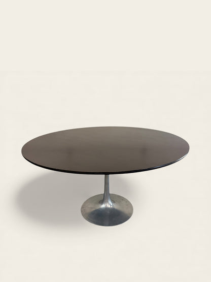 Vintage MCM 1960s Maurice Burke for Arkana Tulip Pedestal Dining Table - 60” Diameter
