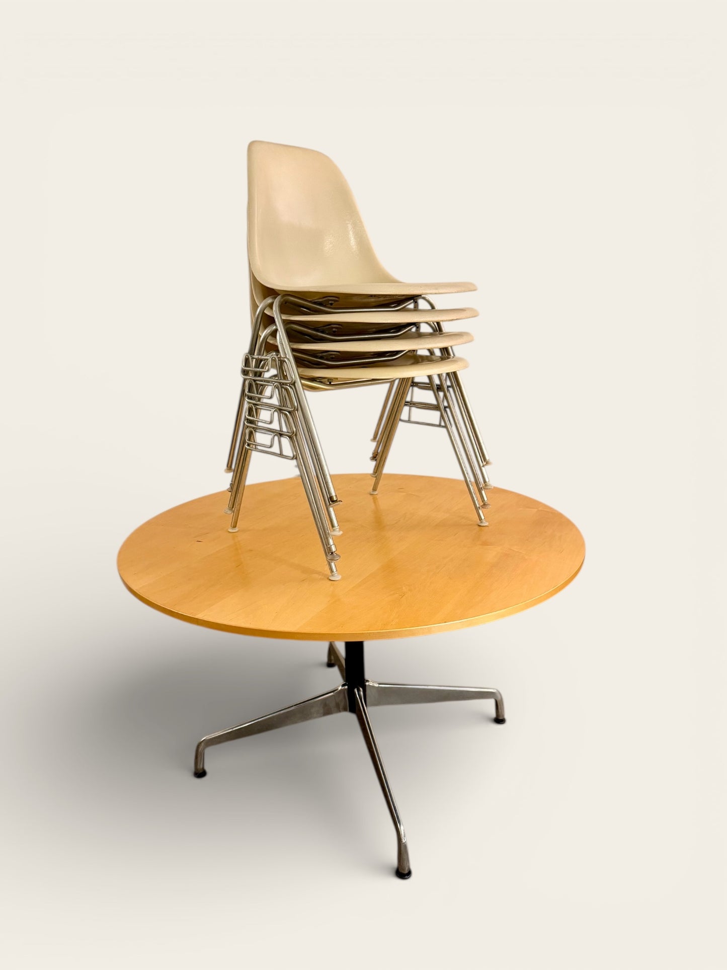 Vintage MCM Herman Miller Eames Dining Table (2007) & Chairs (1950s/60s)