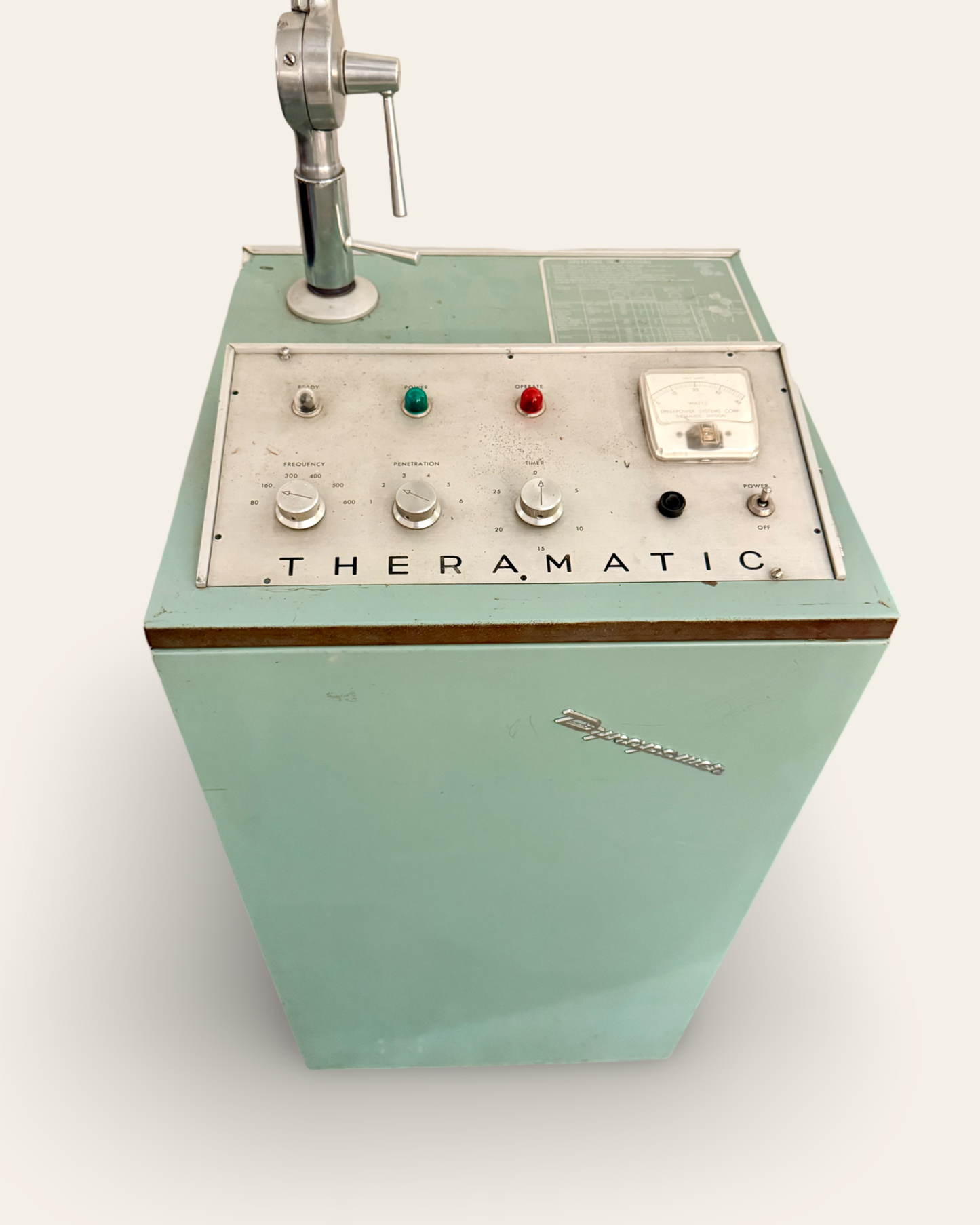 Vintage Mid Century Modern Dynapower Theramatic X-ray Machine