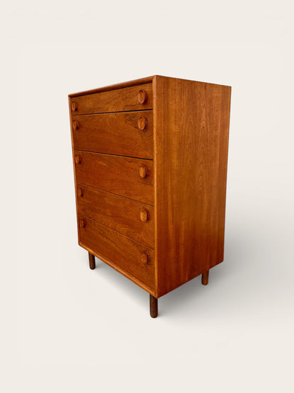 Rare 1960s Vintage MCM Peter Liley for Meredew Petite Tallboy Dresser