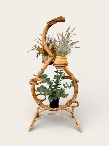Vintage MCM Italian Bamboo Plant Stand