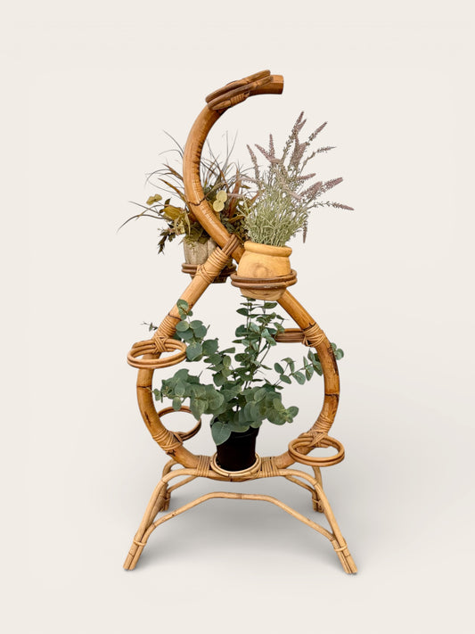 Vintage MCM Italian Bamboo Plant Stand