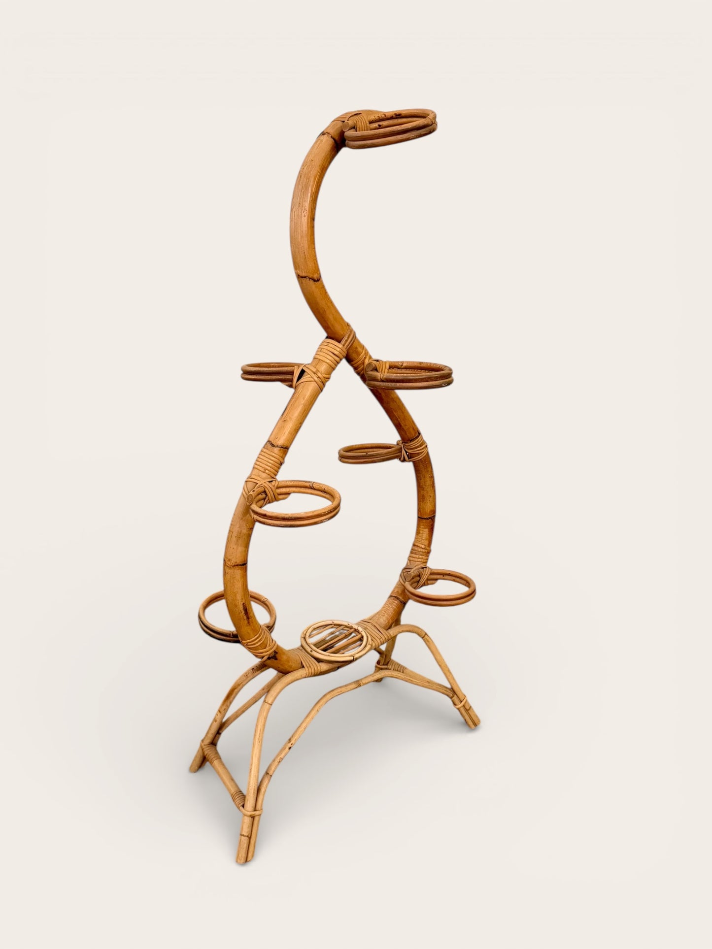 Vintage MCM Italian Bamboo Plant Stand