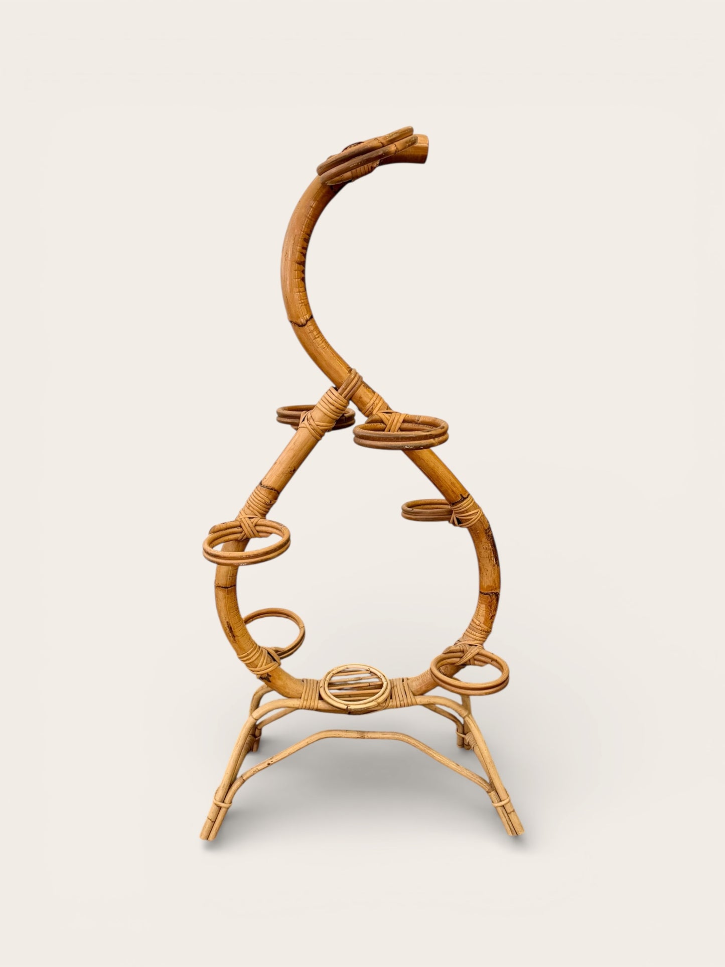 Vintage MCM Italian Bamboo Plant Stand