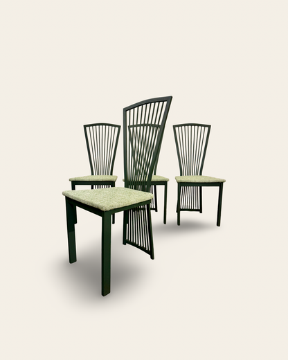 Set of 4 Vintage Italian Costantini Pietro Style Dining Chairs - Super Unique!