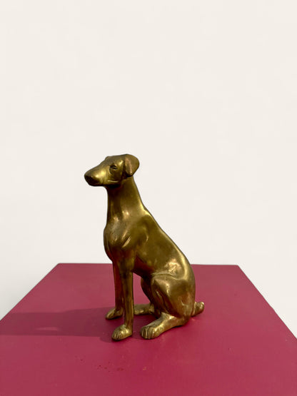 Vintage Brass Dog Figurine Made in India
