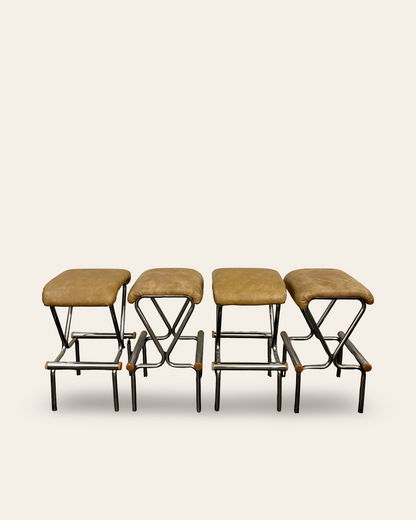 Set of 4 Vintage Mid-Century Modern 1970s Daystrom Bar Stools