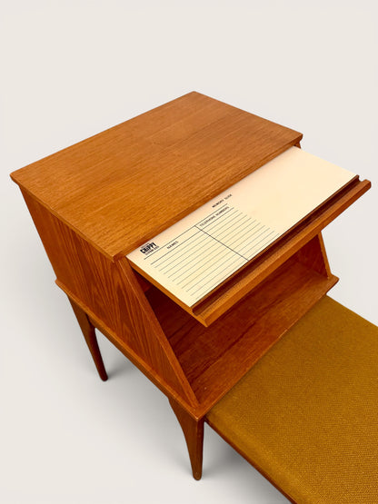 1960s Vintage MCM Chippy Telephone Seat Made in England