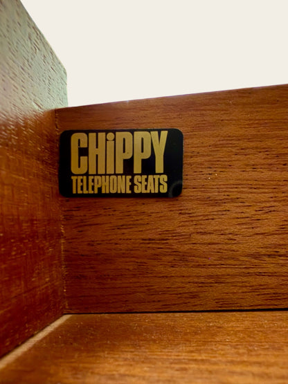 1960s Vintage MCM Chippy Telephone Seat Made in England