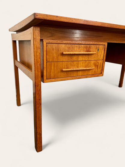 Vintage Original 1960s Teak Executive Desk by Imha Møbelfabrik of Denmark.