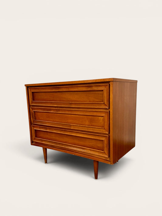 1960s Small Vintage MCM Johnson Carper Three-Drawer Dresser