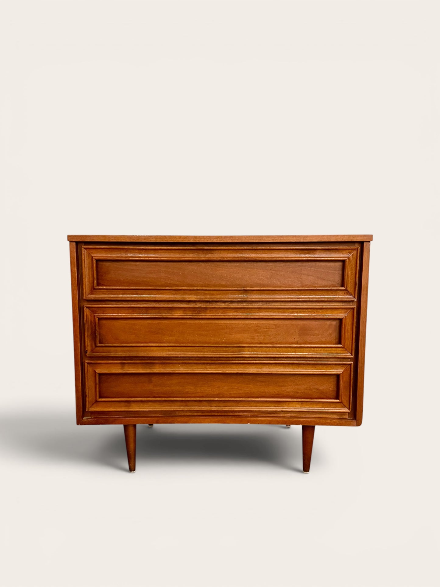1960s Small Vintage MCM Johnson Carper Three-Drawer Dresser