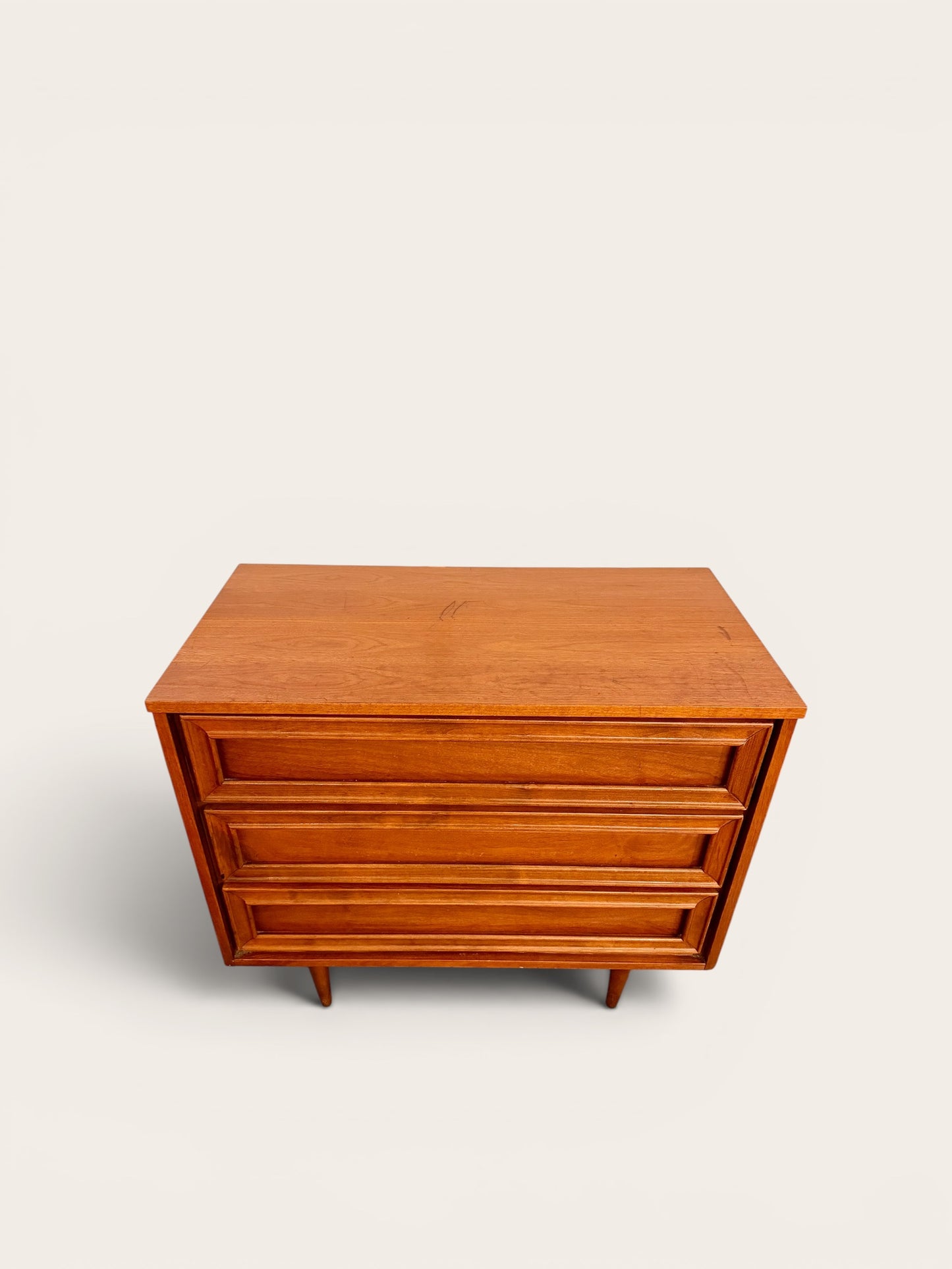 1960s Small Vintage MCM Johnson Carper Three-Drawer Dresser