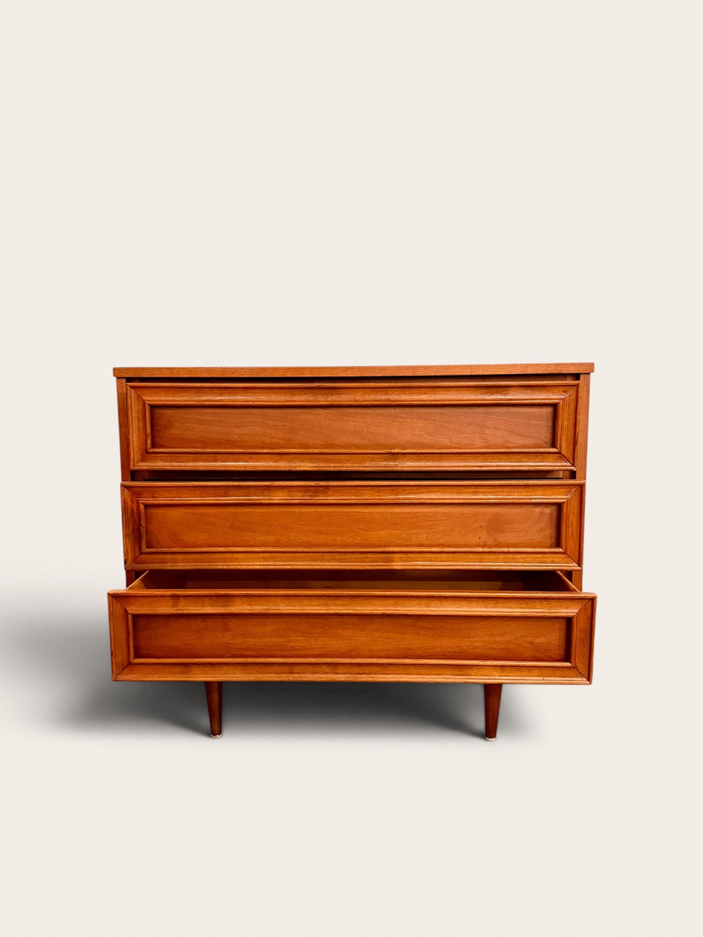 1960s Small Vintage MCM Johnson Carper Three-Drawer Dresser