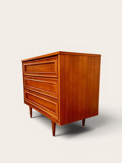 1960s Small Vintage MCM Johnson Carper Three-Drawer Dresser