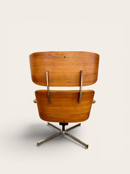 Vintage Mid-Century Lounge Chair & Ottoman | Attributed to Plycraft | 1960s