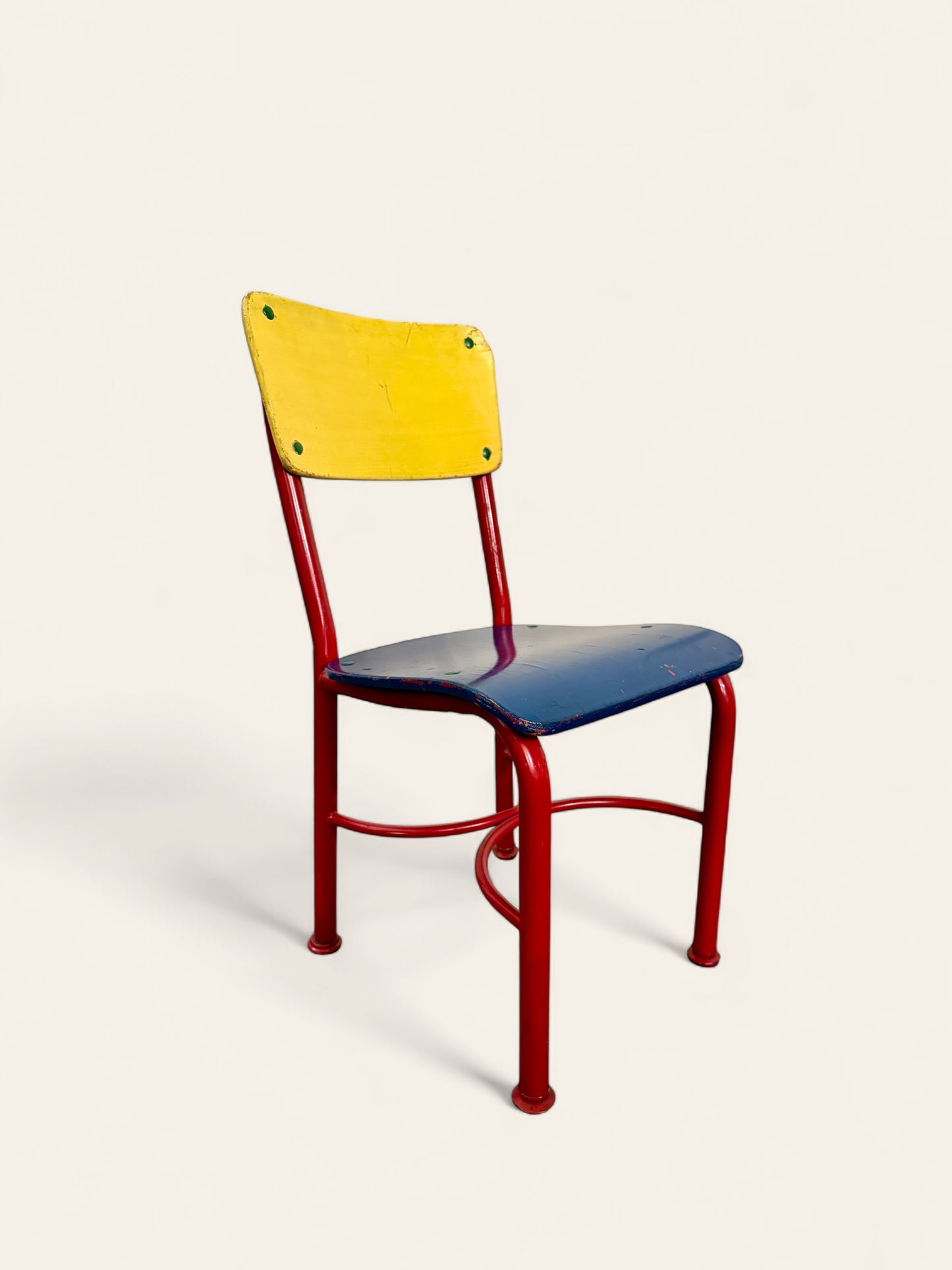 (4) Vintage Kids School Chairs