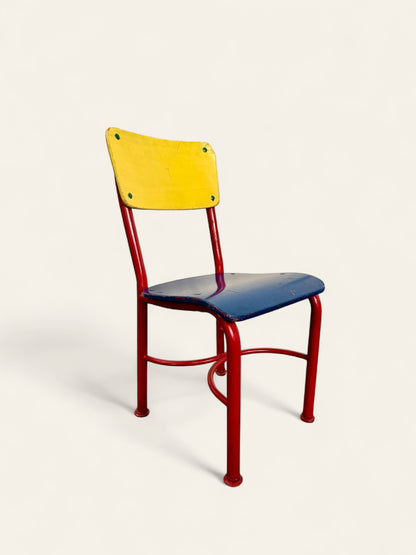 (4) Vintage Kids School Chairs