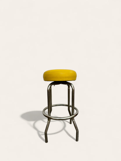 Vintage MCM Yellow Alston Stool