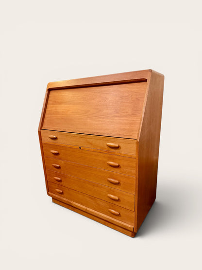 Vintage MCM Dyrlund Teak Secretary Desk and Vanity, Denmark, 1960s