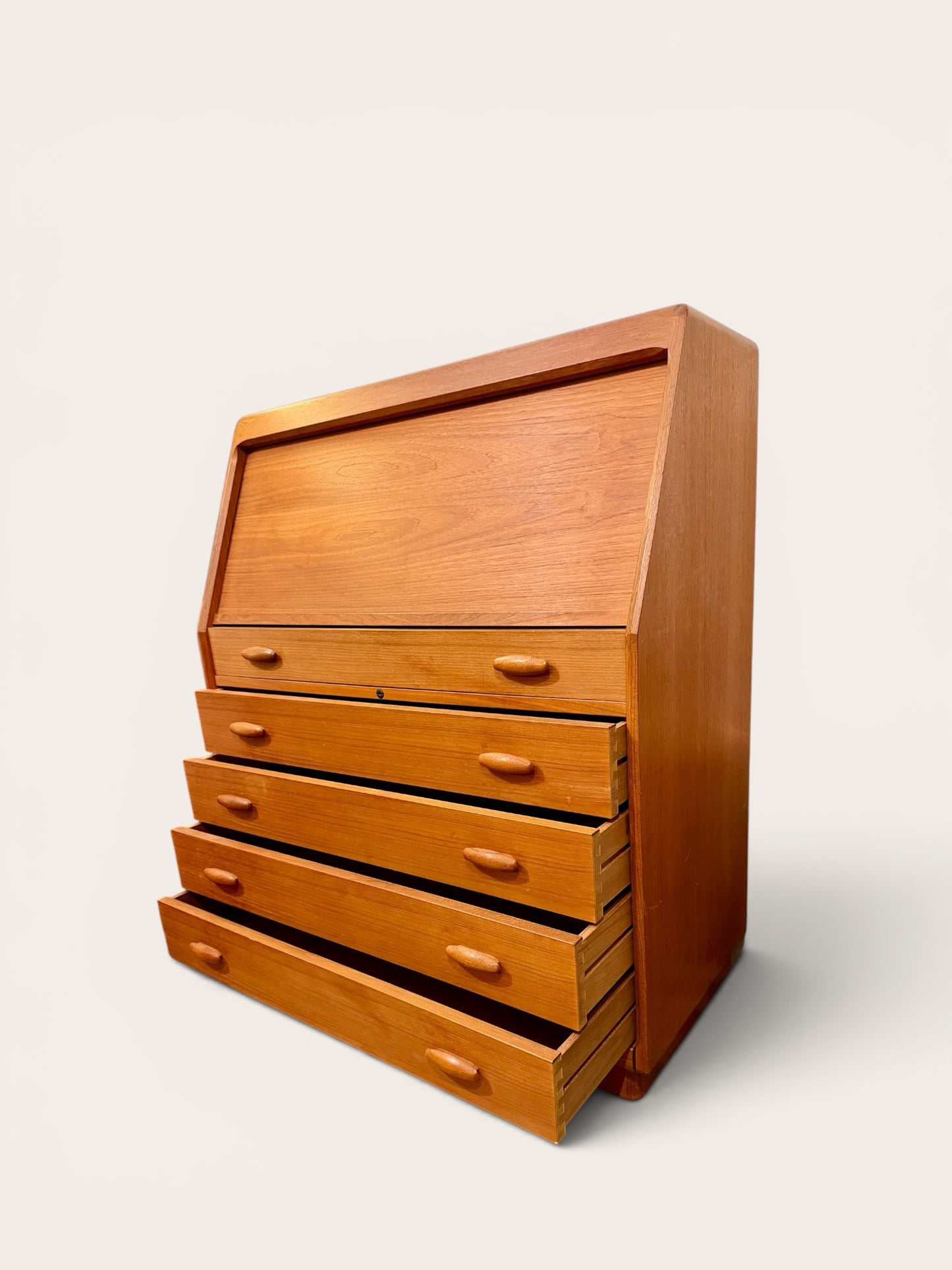 Vintage MCM Dyrlund Teak Secretary Desk and Vanity, Denmark, 1960s