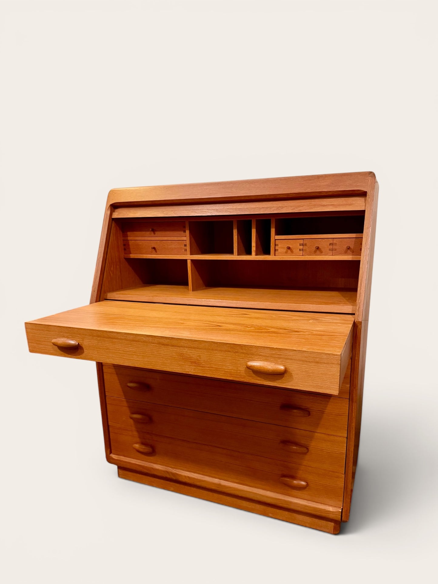 Vintage MCM Dyrlund Teak Secretary Desk and Vanity, Denmark, 1960s